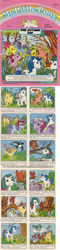 Size: 527x2214 | Tagged: safe, applejack (g1), bubbles (g1), gusty, lemon drop, majesty, medley, posey, powder, sparkler (g1), surprise, tootsie, bird, squirrel, comic:my little pony (g1), g1, apple, autumn, comic, conkers (game), forgetful, hibernation, larkspur wood, official, one autumn day, swallow (bird), that pony sure does love apples, thinking cap, twirled her magic horn, wish