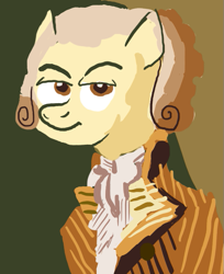 Size: 529x648 | Tagged: safe, anonymous artist, derpibooru exclusive, pony, 1000 hours in ms paint, bust, fine art parody, flat colors, looking at you, maximilien de robespierre, ponified, portrait