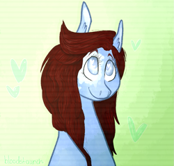 Size: 1071x1023 | Tagged: safe, artist:rockruffian, oc, oc only, oc:maizzey starr, heart eyes, solo, wingding eyes