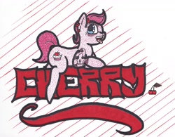 Size: 2032x1586 | Tagged: safe, artist:thestipplebrony, oc, oc only, oc:cherry, pointillism, solo, stipple, traditional art