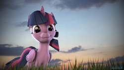 Size: 1920x1080 | Tagged: safe, artist:calliegreen, twilight sparkle, twilight sparkle (alicorn), alicorn, pony, 3d, cute, smiling, solo, source filmmaker, twiabetes, twilight (astronomy)