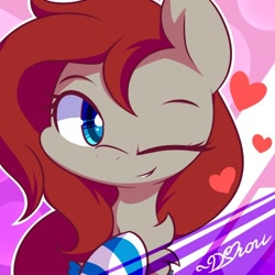 Size: 500x500 | Tagged: safe, artist:dshou, oc, oc only, oc:ponepony, clothes, cute, flirty, looking at you, one eye closed, socks, striped socks, wink