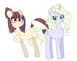 Size: 2000x1600 | Tagged: safe, artist:turtlefarminguy, earth pony, pony, unicorn, akko kagari, diana cavendish, duo, female, little witch academia, mare, ponified, simple background, transparent background