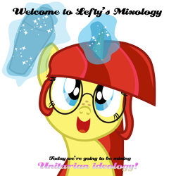 Size: 2400x2400 | Tagged: safe, artist:aaronmk, oc, oc only, oc:lefty pony, drink mixer, freckles, glasses, mixology, simple background, text, transparent background, vector