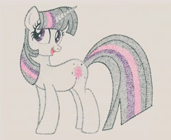 Size: 4336x3560 | Tagged: safe, artist:thestipplebrony, twilight sparkle, pointillism, solo, stipple, traditional art