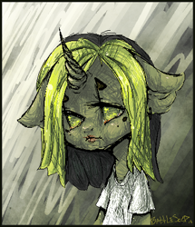 Size: 376x437 | Tagged: safe, artist:ferrettea, oc, oc only, oc:olive fur, semi-anthro, bust, portrait, solo