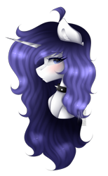 Size: 1033x1681 | Tagged: safe, artist:mauuwde, oc, oc only, oc:chrysalis galaxy, alicorn, pony, bust, female, mare, portrait, simple background, solo, transparent background