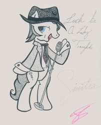 Size: 2064x2552 | Tagged: safe, artist:thestipplebrony, pony, frank sinatra, pointillism, ponified, solo, stipple, traditional art