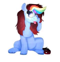 Size: 1615x1669 | Tagged: safe, artist:rockruffian, oc, oc only, oc:maizzey starr, simple background, solo, tongue out, transparent background