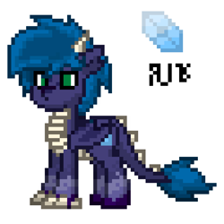 Size: 600x600 | Tagged: safe, artist:radical user 76, oc, oc only, oc:crystal clear, kirin, pony, pixel art, solo