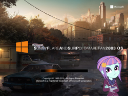 Size: 960x720 | Tagged: safe, artist:humberto2000, sunny flare, equestria girls, car, windows