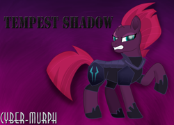 Size: 2976x2146 | Tagged: safe, artist:cyber-murph, tempest shadow, my little pony: the movie, armor, broken horn, eye scar, scar, signature