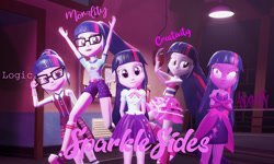 Size: 1024x614 | Tagged: safe, artist:lanceolleyfrie, artist:lolfreidom, midnight sparkle, sci-twi, twilight sparkle, equestria girls, friendship games, legend of everfree, 3d, glasses, gmod, self ponidox, shoes, sneakers, twolight