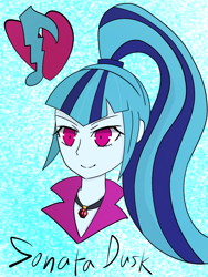 Size: 768x1024 | Tagged: safe, artist:rdash2116108, sonata dusk, equestria girls, bust, solo