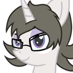 Size: 1000x1000 | Tagged: safe, artist:toyminator900, oc, oc only, oc:solaria, pony, unicorn, glasses, looking at you, simple background, solo, transparent background