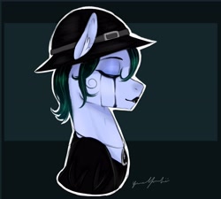 Size: 5000x4500 | Tagged: safe, artist:yumeyuuheii, oc, oc only, pony, absurd resolution, clothes, crying, eyes closed, female, hat, ink, mare, unnamed oc