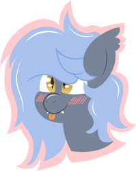 Size: 1281x1608 | Tagged: safe, artist:plone, oc, oc only, oc:panne, bat pony, simple background, tongue out, transparent background, vector