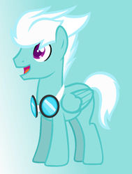 Size: 657x869 | Tagged: artist needed, safe, fleetfoot, lightheel, pegasus, pony, goggles, male, rule 63, solo