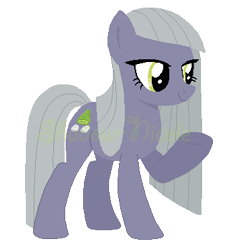 Size: 338x371 | Tagged: safe, artist:shadow-nicole, limestone pie, earth pony, pony, alternate hairstyle, alternate universe, base used, female, long mane, mare, simple background, solo, transparent background, watermark