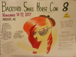 Size: 960x720 | Tagged: safe, artist:equusstorm, oc, oc only, oc:dismalette, advertisement, alabama, campout, solo, traditional art