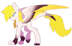 Size: 2362x1520 | Tagged: safe, artist:aegann, oc, oc only, oc:golden arrow, hippogriff, solo