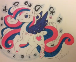 Size: 2224x1808 | Tagged: safe, artist:sakuramitsonomi, star catcher, pegasus, pony, g3, solo, traditional art