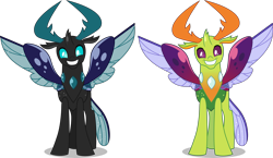 Size: 6000x3481 | Tagged: safe, artist:dashiesparkle, thorax, changedling, changeling, .svg available, alternate color palette, dark changedling, high res, king thorax, simple background, solo, transparent background, vector