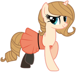 Size: 1024x963 | Tagged: safe, artist:cindydreamlight, oc, oc only, oc:magnolia, pony, unicorn, clothes, dress, female, mare, simple background, socks, solo, transparent background