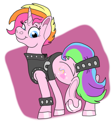 Size: 797x874 | Tagged: safe, artist:honeytediz, rarity (g3), alternate hairstyle, misleading thumbnail, punk, raripunk, solo, underhoof