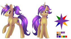 Size: 3649x2002 | Tagged: safe, artist:scarlet-spectrum, oc, oc only, oc:amber, pony, unicorn, ponytail, reference sheet, simple background, solo, transparent background