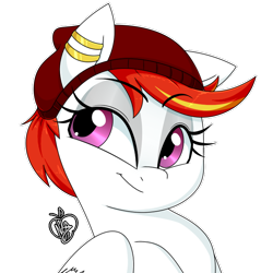 Size: 700x700 | Tagged: safe, artist:notenoughapples, oc, oc only, oc:sunny flare, pony, commission, female, mare, simple background, solo, transparent background