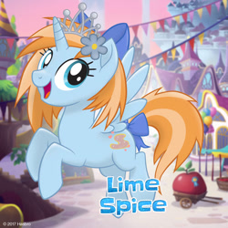 Size: 1080x1080 | Tagged: safe, oc, oc only, oc:lime spice, alicorn, my little pony: the movie, alicorn oc, mlp movie pony maker, solo