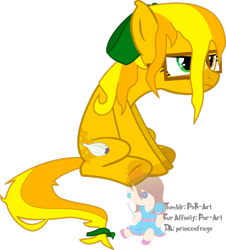 Size: 850x940 | Tagged: safe, artist:princeofrage, oc, oc only, oc:sunshine sprout, plushie, sad, simple background, solo, transparent background, wet mane