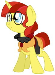 Size: 7049x9600 | Tagged: safe, artist:aaronmk, oc, oc only, oc:lefty pony, pony, unicorn, absurd resolution, armor, female, freckles, glasses, mare, simple background, solo, transparent background, vector