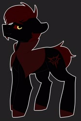 Size: 1447x2160 | Tagged: safe, artist:common_legion, oc, oc only, oc:legion, pony, legion, red and black oc, solo