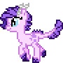 Size: 90x90 | Tagged: safe, artist:lost-our-dreams, oc, oc only, oc:crystal clarity, dracony, hybrid, animated, female, gif, interspecies offspring, kilalaverse, offspring, parent:rarity, parent:spike, parents:sparity, pixel art, simple background, solo, transparent background, trotting