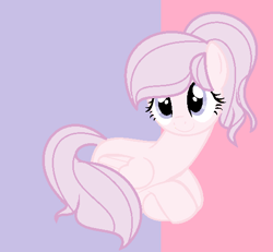 Size: 524x484 | Tagged: safe, artist:rose-moonlightowo, oc, oc only, pegasus, pony, female, mare, parent:fluttershy, parent:starlight glimmer, parents:glimmershy, prone, solo, unnamed oc