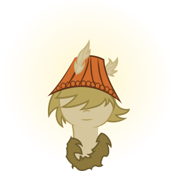 Size: 3786x3811 | Tagged: safe, artist:plone, oc, oc:lamp, mothpony, original species, hat, lampshade, lampshade hat, simple background, solo, transparent background, vector