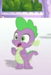 Size: 556x815 | Tagged: safe, screencap, spike, dragon, my little pony: the movie, cropped, happy, solo