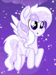 Size: 2048x2732 | Tagged: safe, artist:prismaticstars, oc, oc only, oc:starstorm slumber, pegasus, pony, female, flying, high res, mare, night, solo, stars