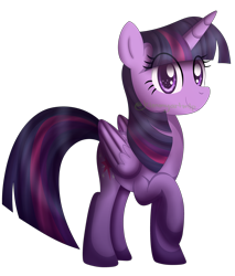 Size: 3019x3540 | Tagged: safe, artist:kimmyartmlp, twilight sparkle, twilight sparkle (alicorn), alicorn, pony, simple background, smiling, solo, transparent background, watermark