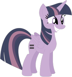 Size: 1024x1094 | Tagged: safe, artist:ra1nb0wk1tty, twilight sparkle, twilight sparkle (alicorn), alicorn, equal cutie mark, equalized, female, mare, simple background, smiling, solo, transparent background