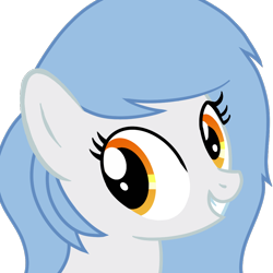 Size: 1000x1000 | Tagged: safe, artist:toyminator900, oc, oc only, oc:vector cloud, pony, bust, portrait, simple background, smiling, solo, transparent background