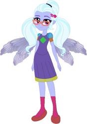 Size: 405x574 | Tagged: safe, artist:selenaede, artist:user15432, sugarcoat, human, equestria girls, friendship games, base used, clothes, costume, dress, fairy, fairy wings, glasses, halloween, halloween costume, hasbro, hasbro studios, holiday, humanized, shoes, socks, winged humanization, wings