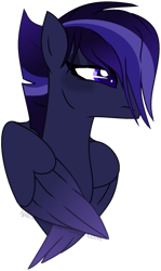 Size: 625x1050 | Tagged: safe, artist:ipandacakes, oc, oc only, oc:harmony sparkle, pegasus, pony, bust, female, mare, offspring, parent:flash sentry, parent:twilight sparkle, parents:flashlight, portrait, solo