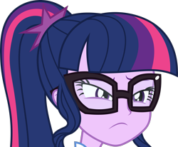 Size: 3647x3000 | Tagged: safe, artist:ambassad0r, derpibooru exclusive, sci-twi, twilight sparkle, equestria girls, angry, female, glasses, simple background, solo, transparent background, vector