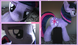 Size: 4509x2660 | Tagged: safe, artist:joltage, twilight sparkle, pony, unicorn, irl, photo, plushie, solo