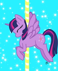 Size: 832x1019 | Tagged: safe, artist:fyeced, twilight sparkle, twilight sparkle (alicorn), alicorn, pony, carousel, solo