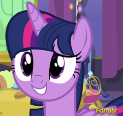 Size: 730x690 | Tagged: safe, screencap, twilight sparkle, twilight sparkle (alicorn), alicorn, pony, triple threat, adorkable, cute, discovery family logo, dork, solo