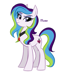 Size: 1024x1024 | Tagged: safe, artist:wubcakeva, oc, oc only, oc:muse, earth pony, pony, equestria girls ponified, female, gem, mare, ponified, simple background, siren gem, smiling, transparent background